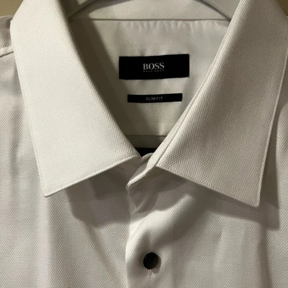 Hugo Boss slim fit Tuxedo shirt Sz 17 1/2 34/35 - Picture 2 of 4